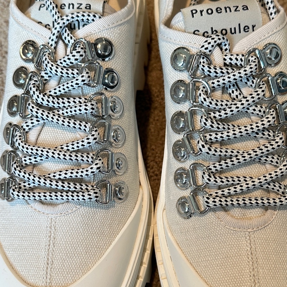 🐼Proenza Schouler City Lug Shoes In White - Size 39 - NWT🐼 - Picture 3 of 8